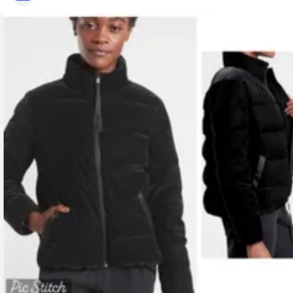 Athleta Venice Odessey Down Puffer Jacket SZ.M Black - Picture 2 of 10